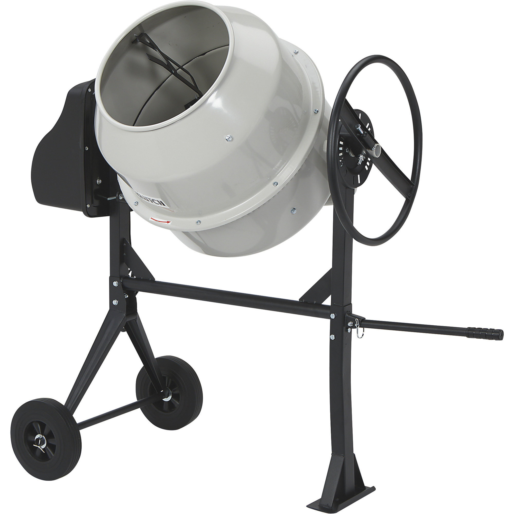 Klutch Portable Electric Cement Mixer, 6 Cu. Ft. Drum